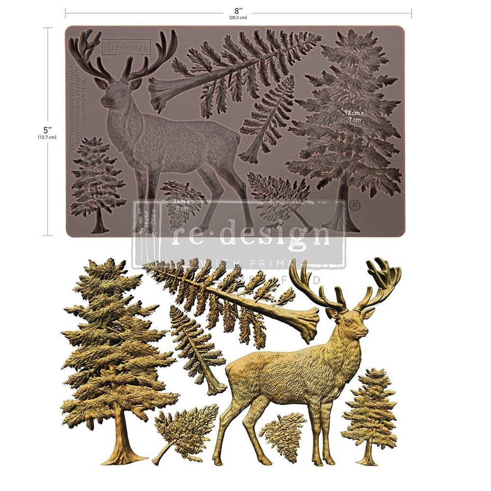 Re-Design with Prima Stag Of The Highlands 5x8 Inch Decor Moulds (684778) Re-Design with Prima Stag Of The Highlands 5x8 Inch Decor Moulds (684778)