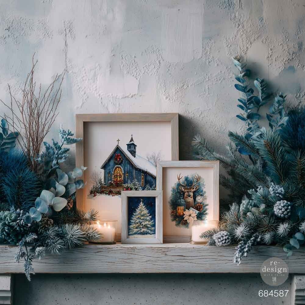 Re-Design with Prima Quiet Country Blue 8,5x11 Inch Middy Plus Transfers (4pcs) (684587)