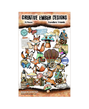 Creative Ember Designs The Travelers A6 Ephemera Die-Cuts Travellers' Friends by Leonie Pujol (CEDEP002)