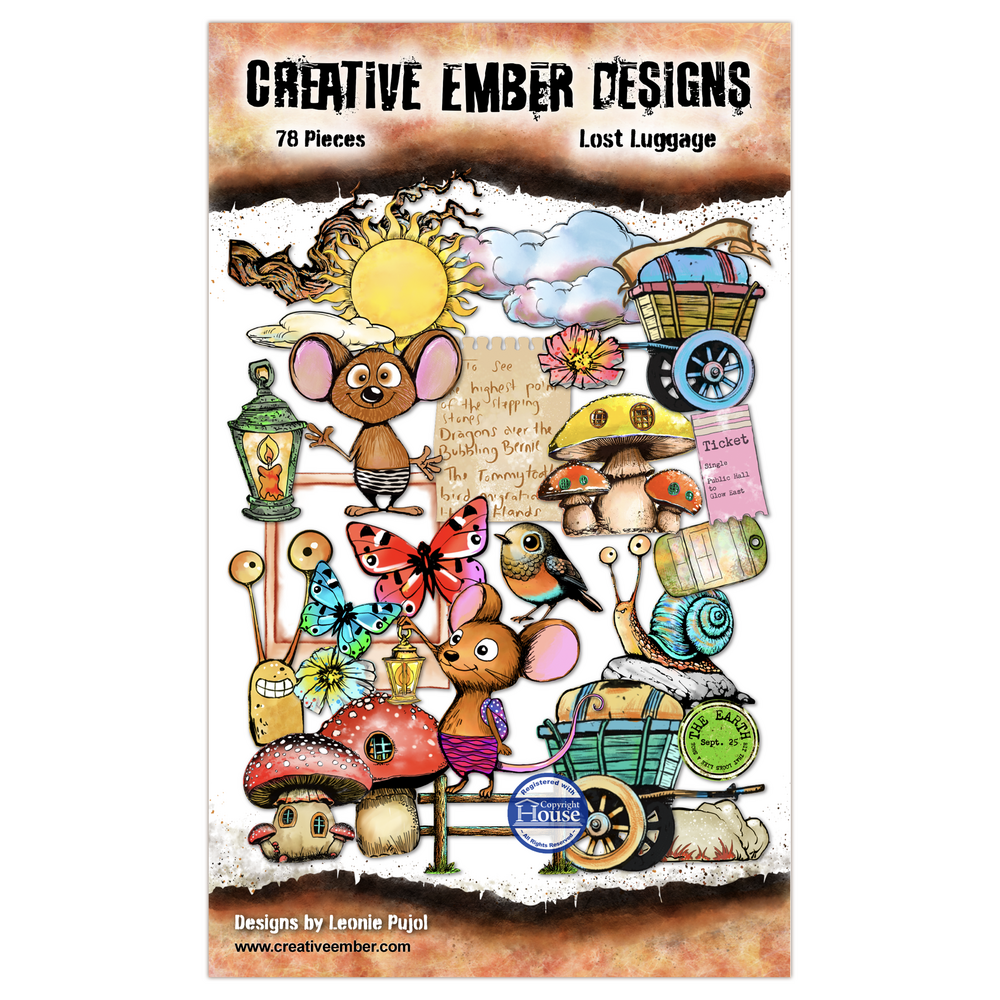 Creative Ember Designs The Travelers A6 Ephemera Die-Cuts Lost Luggage by Leonie Pujol (CEDEP003) Creative Ember Designs The Travelers A6 Ephemera Die-Cuts Lost Luggage by Leonie Pujol (CEDEP003)