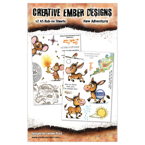 Creative Ember Designs The Travelers A5 Rub-Ons New Adventure by Leonie Pujol (CEDRO003) Creative Ember Designs The Travelers A5 Rub-Ons New Adventure by Leonie Pujol (CEDRO003)