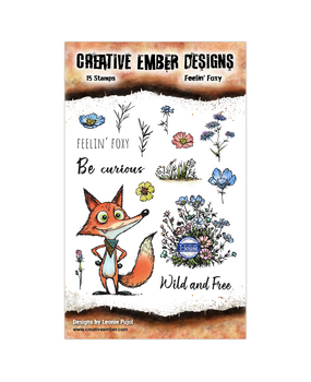 Creative Ember Designs The Travelers A6 Stamp Set Feelin' Foxy by Leonie Pujol (CEDTP0015)