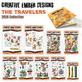 Creative Ember Designs The Travelers A4 Pack Complete Collection by Leonie Pujol (COMPLETE-CED26)