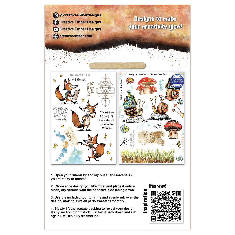 Creative Ember Designs The Travelers A5 Rub-Ons Not Lost... by Leonie Pujol (CEDRO004) Creative Ember Designs The Travelers A5 Rub-Ons Not Lost... by Leonie Pujol (CEDRO004)