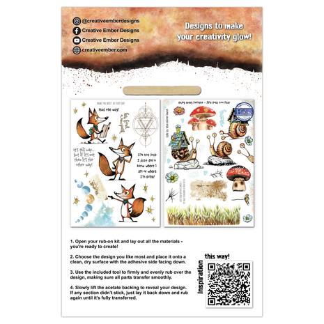 Creative Ember Designs The Travelers A5 Rub-Ons Not Lost... by Leonie Pujol (CEDRO004) Creative Ember Designs The Travelers A5 Rub-Ons Not Lost... by Leonie Pujol (CEDRO004)
