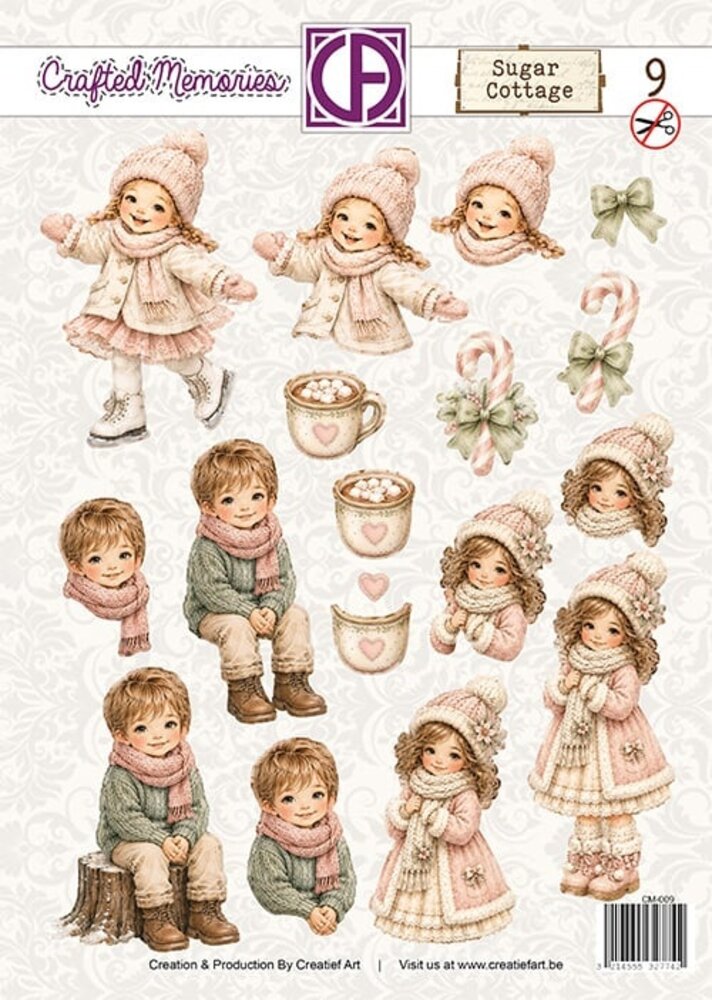 Creatief Art Sugar Cottage 3D Die-Cut Sheet 09 Crafted Memories (CM-009) Creatief Art Sugar Cottage 3D Die-Cut Sheet 09 Crafted Memories (CM-009)
