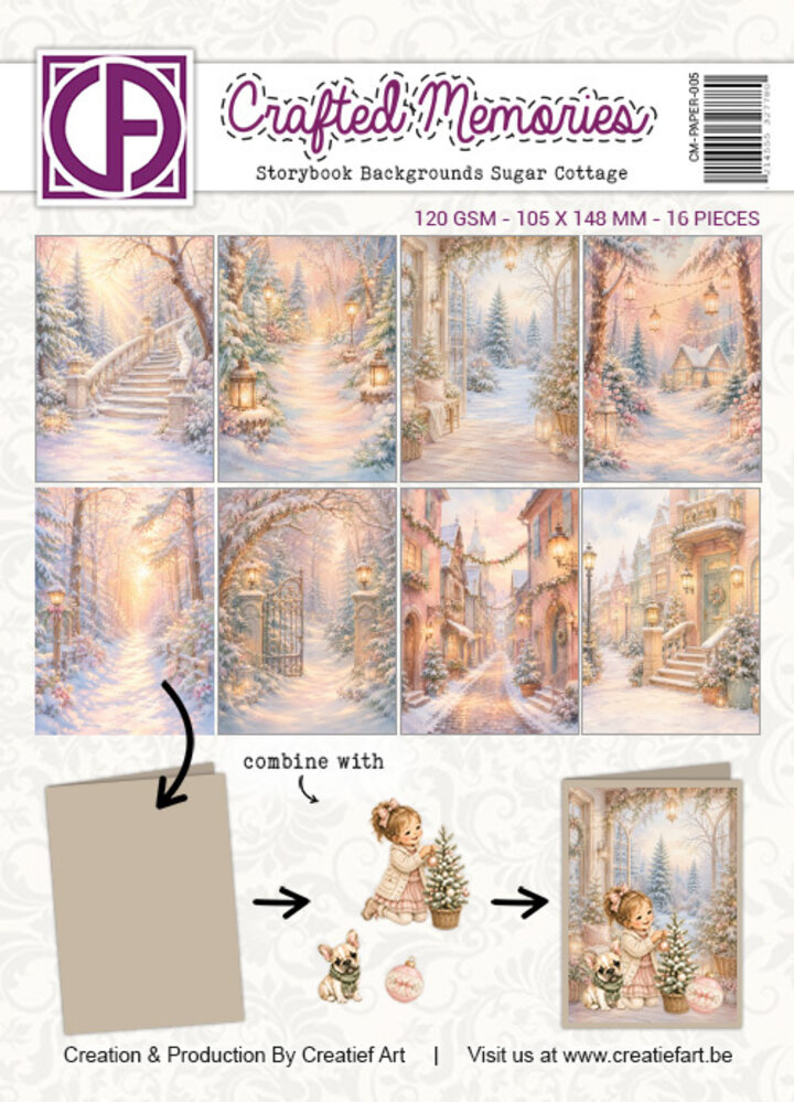 Creatief Art Sugar Cottage A6 Collage Paper Crafted Memories (CM-PAPER-005) Creatief Art Sugar Cottage A6 Collage Paper Crafted Memories (CM-PAPER-005)