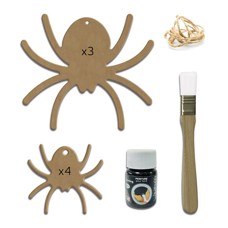 Aladine DIY Deco Set MDF Shapes Halloween Spider (85641)