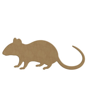 Gomille Halloween MDF Shapes 23x9cm Ground Rat (4302)