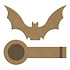Halloween MDF Shapes 15x15cm Inverted Bat Candle (4317) Halloween MDF Shapes 15x15cm Inverted Bat Candle (4317)
