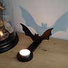 Gomille Halloween MDF Shapes 15x15cm Inverted Bat Candle (4317) Gomille Halloween MDF Shapes 15x15cm Inverted Bat Candle (4317)