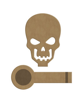 Gomille Halloween MDF Shapes 15x9cm Inverted Dead Head Candle (4319)