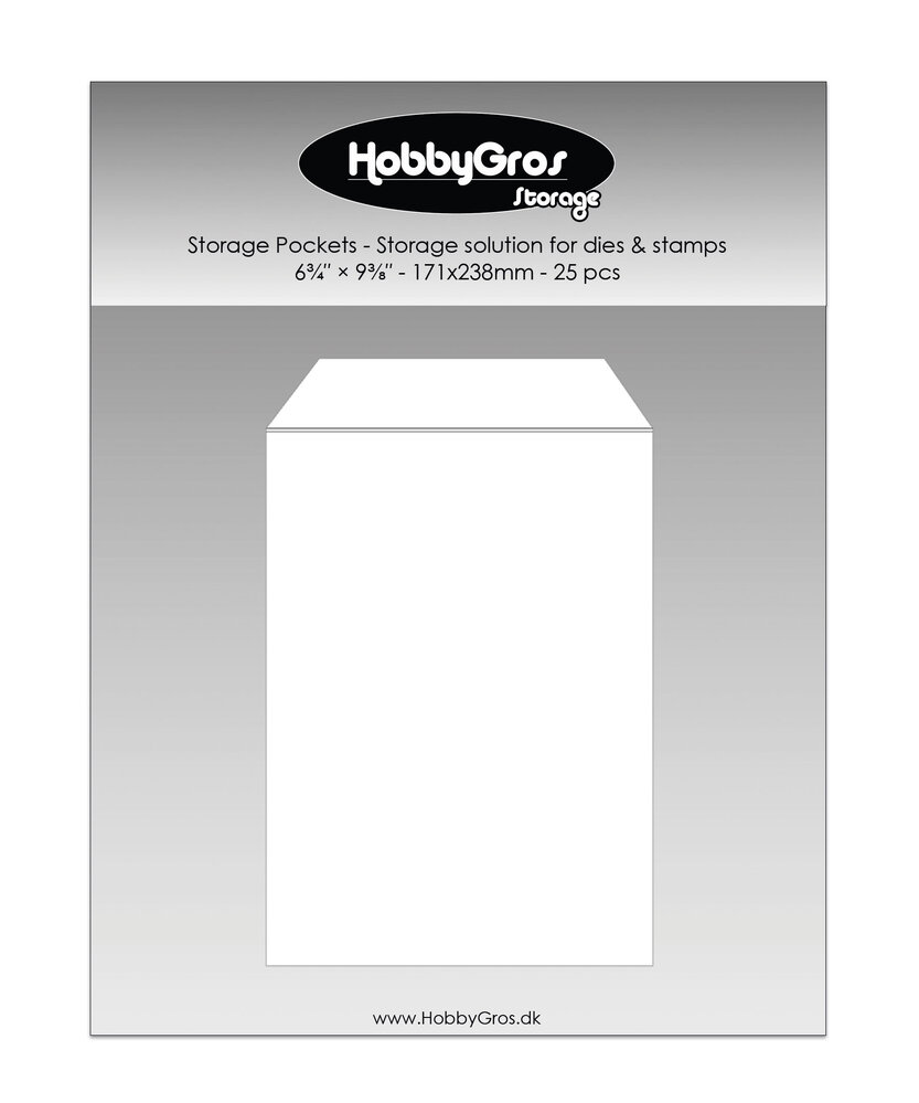 HobbyGros Storage Storage Pockets 171x238mm (25pcs) (SS147)