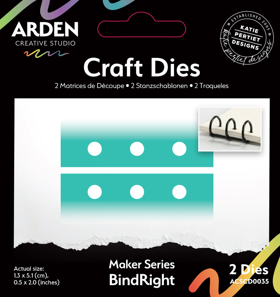 Arden Creative Studio Maker Series Craft Die Set BindRight by Katie Pertiet (ACSCD0035) Arden Creative Studio Maker Series Craft Die Set BindRight by Katie Pertiet (ACSCD0035)