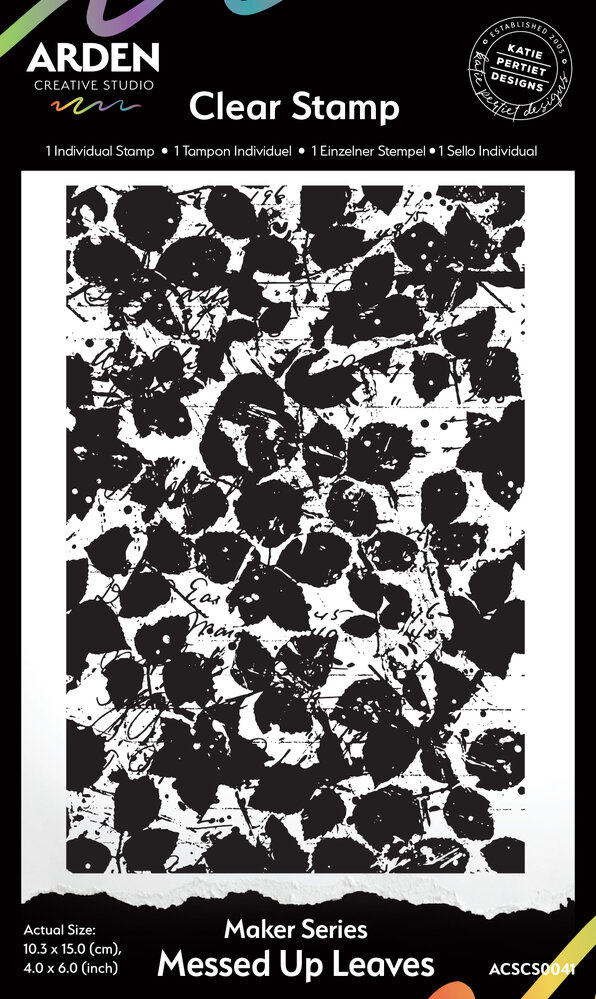 Arden Creative Studio Maker Series 4x6 Inch Background Stamp Messed Up Leaves by Katie Pertiet (ACSCS0041) Arden Creative Studio Maker Series 4x6 Inch Background Stamp Messed Up Leaves by Katie Pertiet (ACSCS0041)
