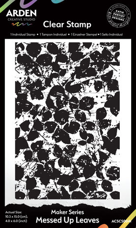 Arden Creative Studio Maker Series 4x6 Inch Background Stamp Messed Up Leaves by Katie Pertiet (ACSCS0041) Arden Creative Studio Maker Series 4x6 Inch Background Stamp Messed Up Leaves by Katie Pertiet (ACSCS0041)