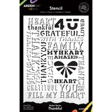 Arden Creative Studio Maker Series 6x8 Inch Stencil Thankful by Katie Pertiet (ACSST0015)