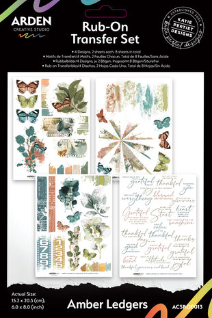 Arden Creative Studio Amber Ledgers 6x8 Inch Rub-On Transfer Set by Katie Pertiet (ACSRO0013) Arden Creative Studio Amber Ledgers 6x8 Inch Rub-On Transfer Set by Katie Pertiet (ACSRO0013)