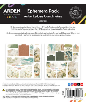 Arden Creative Studio Amber Ledgers Ephemera Pack Journalmakers (37pcs) by Katie Pertiet (ACSEP0017)