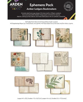Arden Creative Studio Amber Ledgers Ephemera Pack Bookmakers by Katie Pertiet (ACSEP0018)