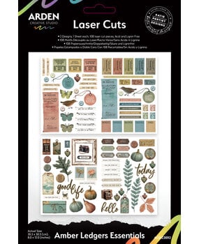 Arden Creative Studio Amber Ledgers Essentials Laser Cuts (108pcs) by Katie Pertiet (ACSLC0012)