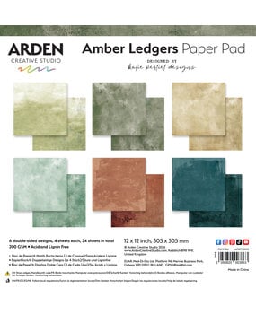 Arden Creative Studio Amber Ledgers 12x12 Inch Paper Pad Solids by Katie Pertiet (ACSPP0032)