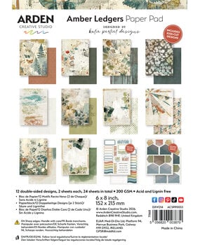 Arden Creative Studio Amber Ledgers 6x8 Inch Paper Pad by Katie Pertiet (ACSPP0033)