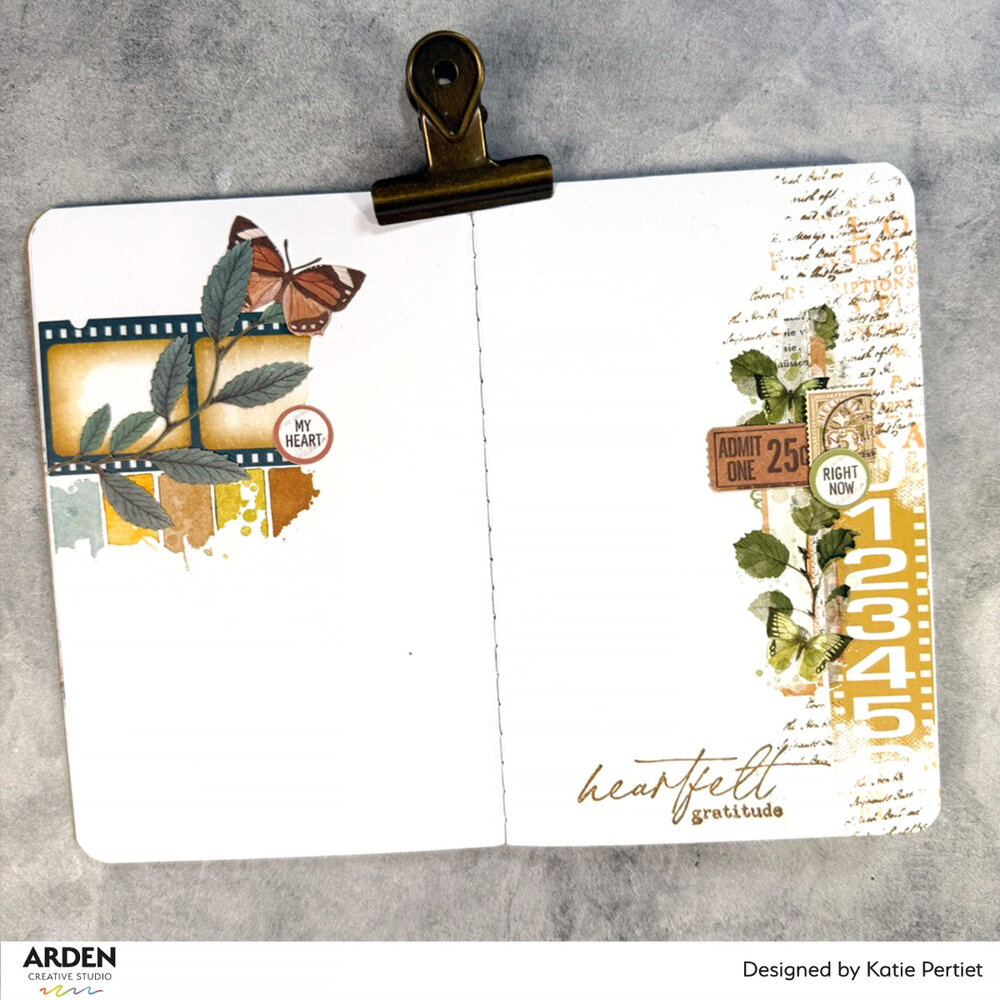 Arden Creative Studio Maker Series 4x8 Inch Clear Stamp Set Ledger Notes by Katie Pertiet (ACSCS0037)