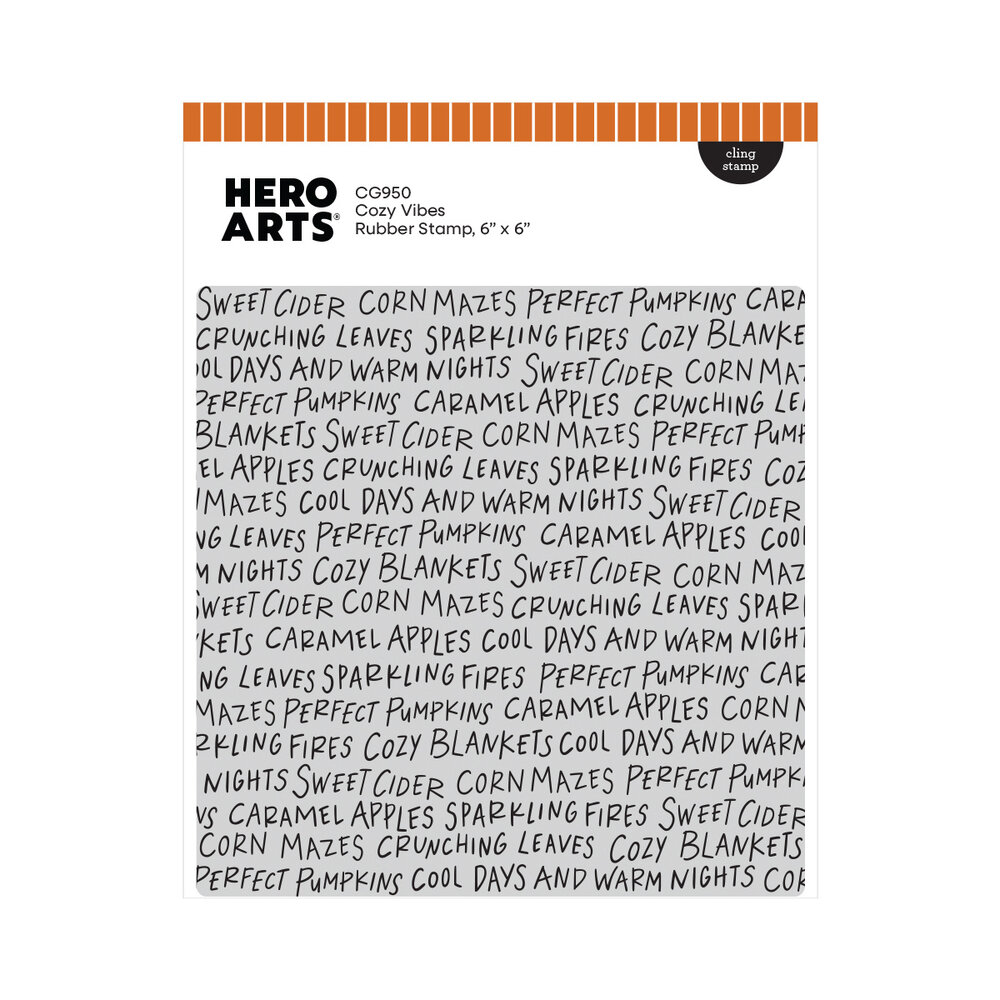 Hero Arts Cozy Season Cling Stamp Cozy Vibes (CG950) Hero Arts Cozy Season Cling Stamp Cozy Vibes (CG950)
