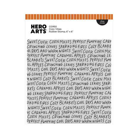 Hero Arts Cozy Season Cling Stamp Cozy Vibes (CG950) Hero Arts Cozy Season Cling Stamp Cozy Vibes (CG950)