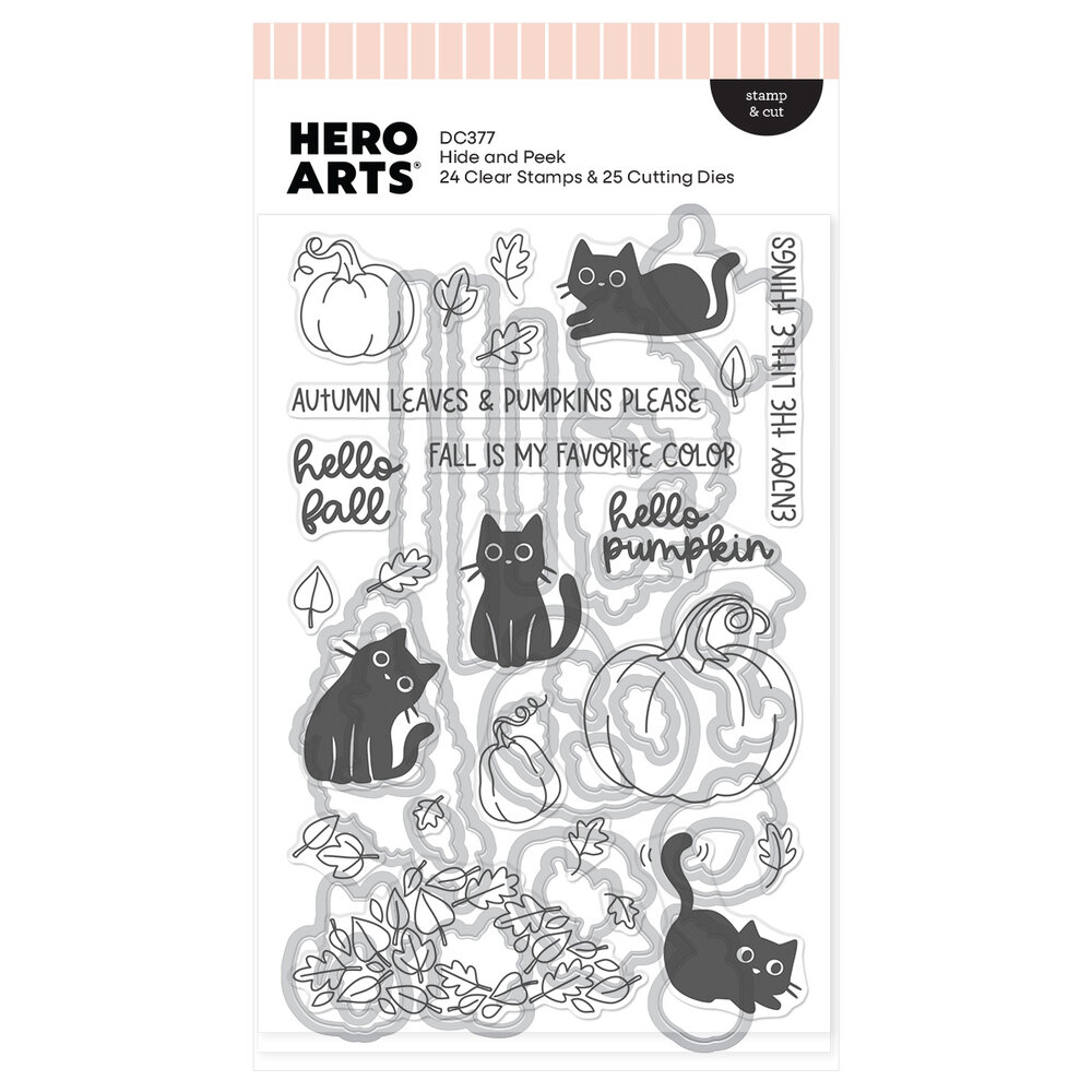 Hero Arts Cozy Season Stamp & Cut Hide and Peek (DC377) Hero Arts Cozy Season Stamp & Cut Hide and Peek (DC377)