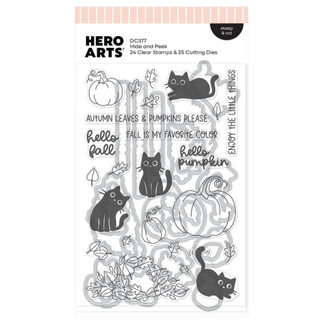 Hero Arts Cozy Season Stamp & Cut Hide and Peek (DC377) Hero Arts Cozy Season Stamp & Cut Hide and Peek (DC377)