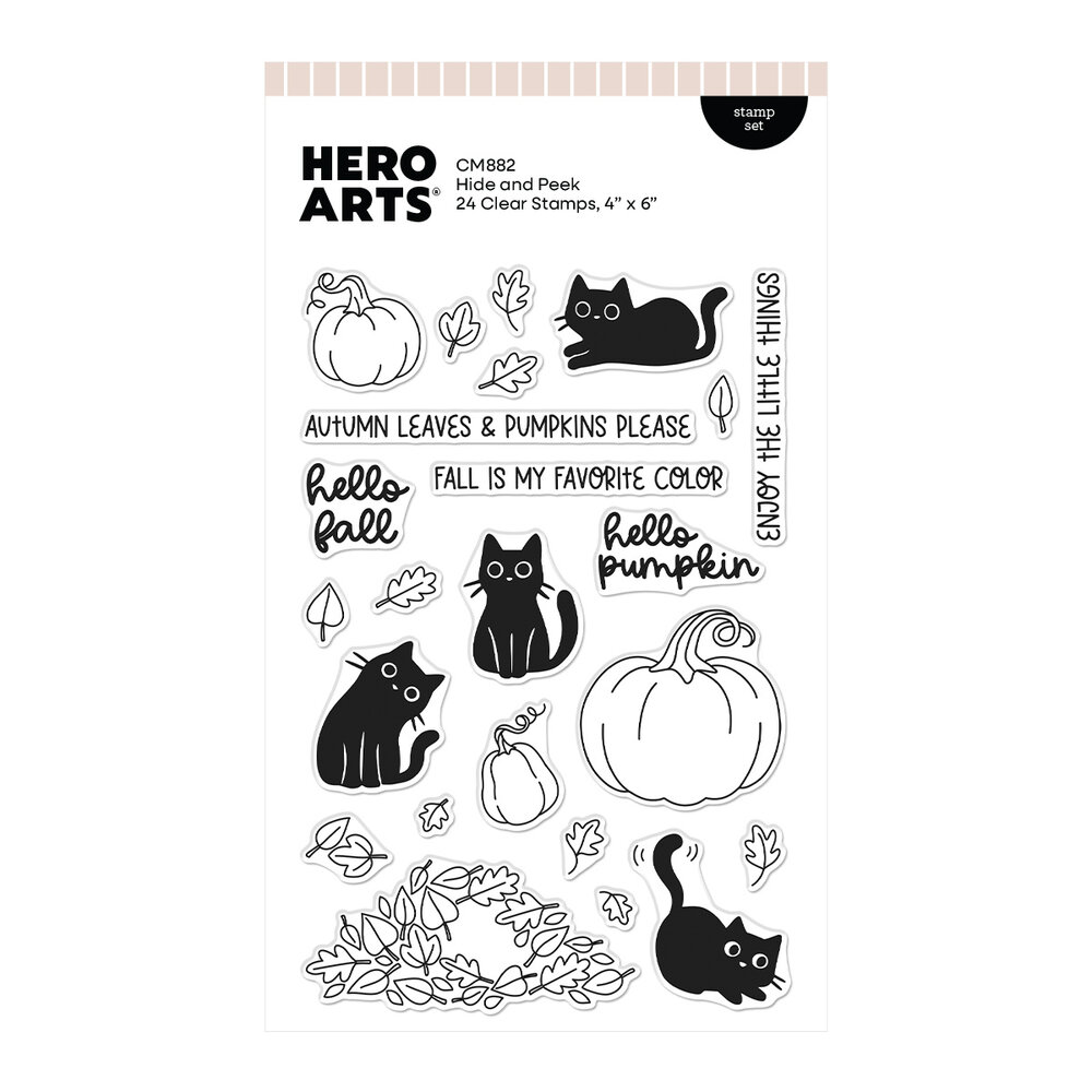Hero Arts Cozy Season Stamp Set Hide and Peek (CM882) Hero Arts Cozy Season Stamp Set Hide and Peek (CM882)