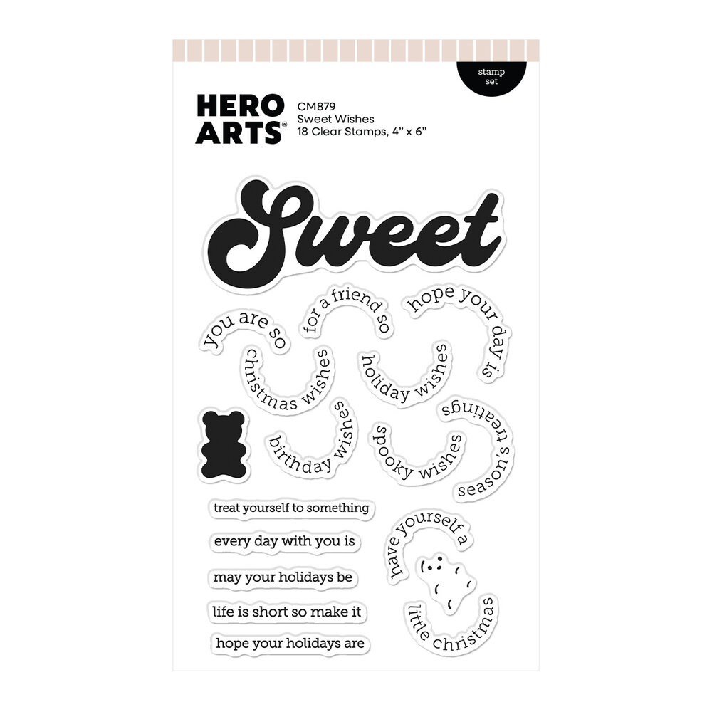 Hero Arts Beary Sweet Holiday Stamp Set Sweet Wishes by Carly Tee (CM879) Hero Arts Beary Sweet Holiday Stamp Set Sweet Wishes by Carly Tee (CM879)