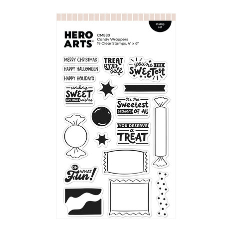 Hero Arts Beary Sweet Holiday Stamp Set Candy Wrappers by Carly Tee (CM880) Hero Arts Beary Sweet Holiday Stamp Set Candy Wrappers by Carly Tee (CM880)