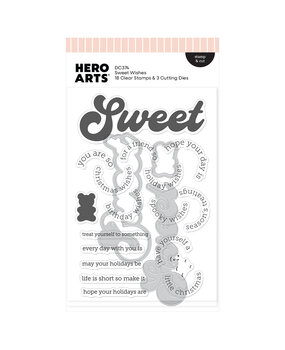 Hero Arts Beary Sweet Holiday Stamp & Cut Sweet Wishes by Carly Tee (DC374) Hero Arts Beary Sweet Holiday Stamp & Cut Sweet Wishes by Carly Tee (DC374)