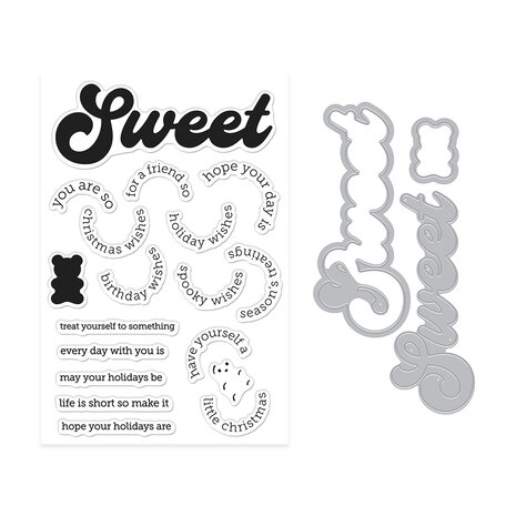 Hero Arts Beary Sweet Holiday Stamp & Cut Sweet Wishes by Carly Tee (DC374) Hero Arts Beary Sweet Holiday Stamp & Cut Sweet Wishes by Carly Tee (DC374)