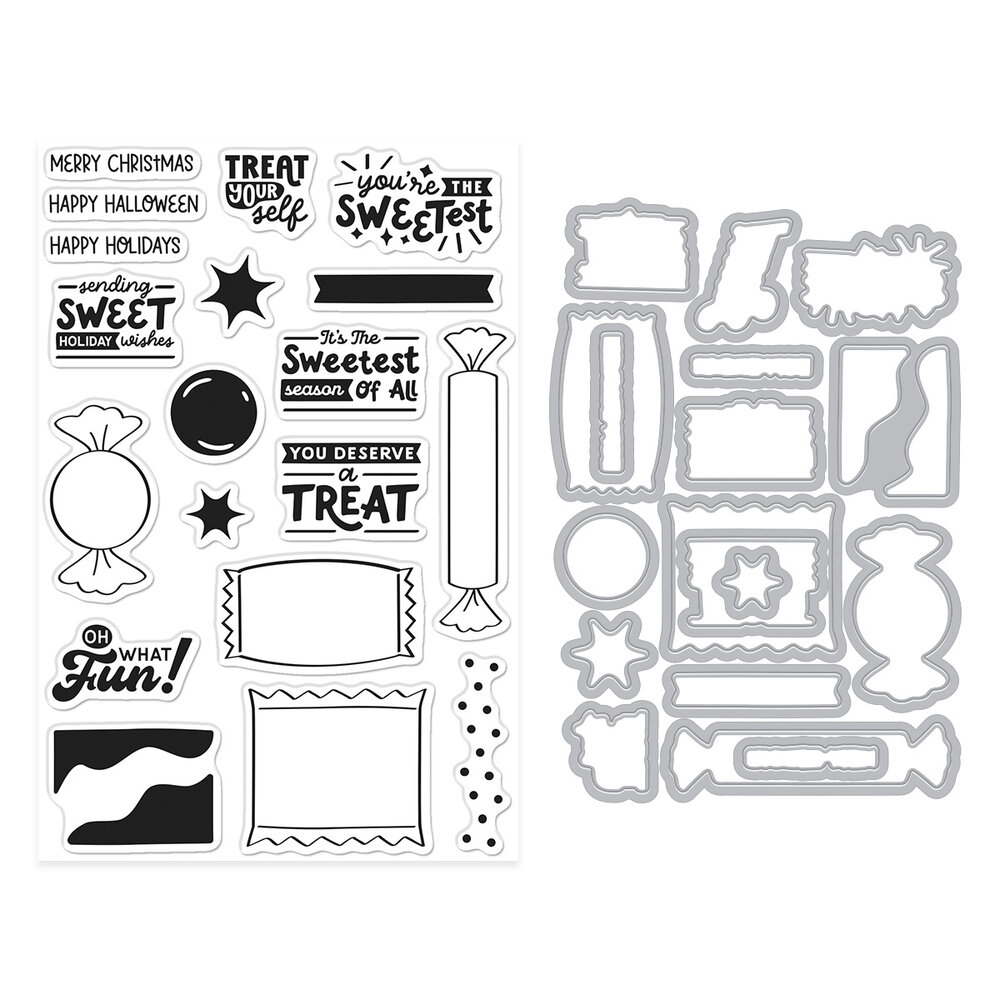 Hero Arts Beary Sweet Holiday Stamp & Cut Candy Wrappers by Carly Tee (DC375) Hero Arts Beary Sweet Holiday Stamp & Cut Candy Wrappers by Carly Tee (DC375)