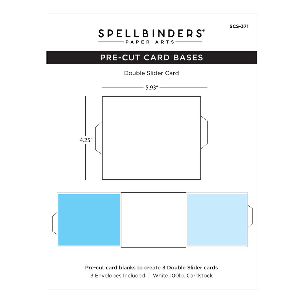 Spellbinders Kinetic Card Bases Double Slider Kinetic Card Blanks (SCS-371) Spellbinders Kinetic Card Bases Double Slider Kinetic Card Blanks (SCS-371)