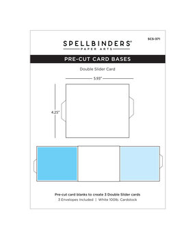 Spellbinders Kinetic Card Bases Double Slider Kinetic Card Blanks (SCS-371)