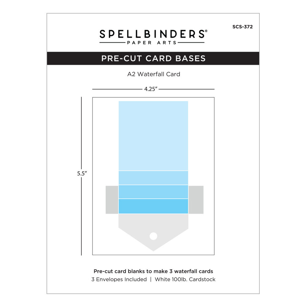 Spellbinders Kinetic Card Bases Waterfall Kinetic Card Blanks (SCS-372) Spellbinders Kinetic Card Bases Waterfall Kinetic Card Blanks (SCS-372)