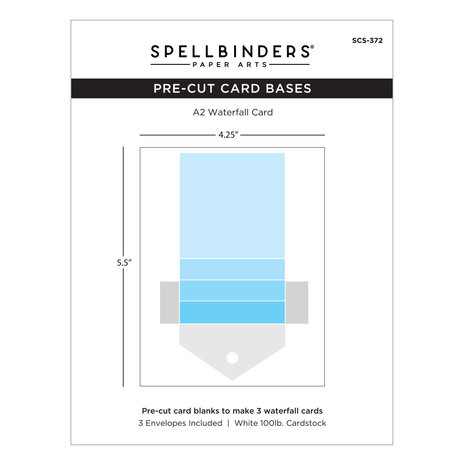 Spellbinders Kinetic Card Bases Waterfall Kinetic Card Blanks (SCS-372) Spellbinders Kinetic Card Bases Waterfall Kinetic Card Blanks (SCS-372)