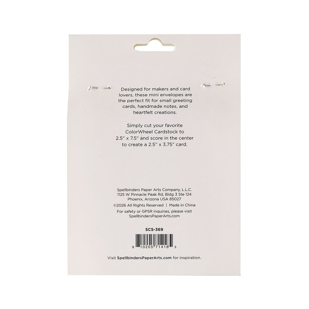 Spellbinders Mini Envelopes White (25pcs) (SCS-369) Spellbinders Mini Envelopes White (25pcs) (SCS-369)