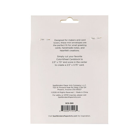 Spellbinders Mini Envelopes White (25pcs) (SCS-369) Spellbinders Mini Envelopes White (25pcs) (SCS-369)