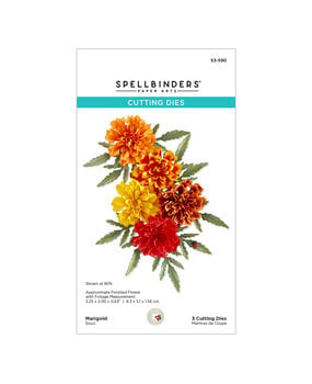 Spellbinders The Cottage Garden Etched Dies Marigold by Susan Tierney-Cockburn (S3-590)
