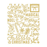 Spellbinders Sleigh Bells Ring Foil Puffy Stickers (2pcs) by Rosie's Studio (169424)