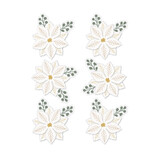Spellbinders Sleigh Bells Ring Dimensional Acetate Stickers Gold Poinsettias by Rosie's Studio (169430)