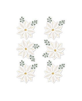 Spellbinders Sleigh Bells Ring Dimensional Acetate Stickers Gold Poinsettias by Rosie's Studio (169430) Spellbinders Sleigh Bells Ring Dimensional Acetate Stickers Gold Poinsettias by Rosie's Studio (169430)