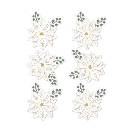 Spellbinders Sleigh Bells Ring Dimensional Acetate Stickers Gold Poinsettias by Rosie's Studio (169430) Spellbinders Sleigh Bells Ring Dimensional Acetate Stickers Gold Poinsettias by Rosie's Studio (169430)