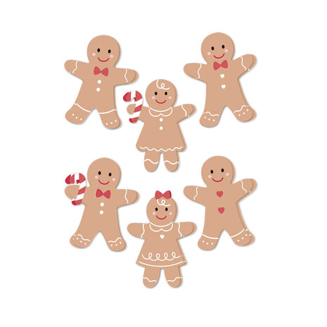 Spellbinders Sleigh Bells Ring Dimensional Acetate Stickers Gingerbread by Rosie's Studio (169469) Spellbinders Sleigh Bells Ring Dimensional Acetate Stickers Gingerbread by Rosie's Studio (169469)